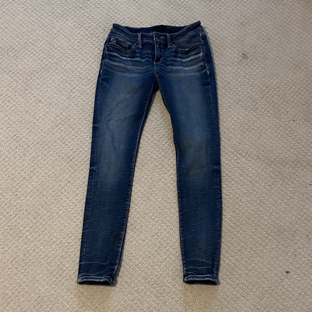 Buckle Dark Blue Women's Skinny Jeans